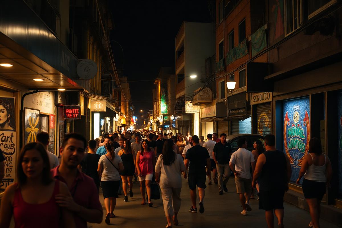 Público caminando entre galerías durante Martes de Galería en Santurce